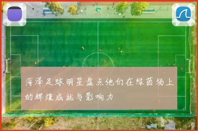 菏泽足球明星盘点他们在绿茵场上的辉煌成就与影响力