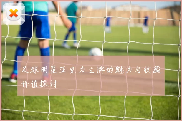 足球明星亚克力立牌的魅力与收藏价值探讨